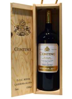 Rødvin Contino  en caja de madera Magnum